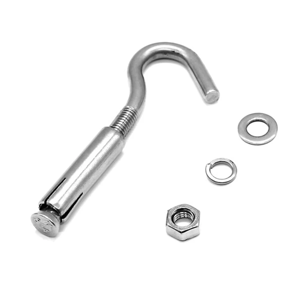 5pcs ExpansionHooks StainlessSteel HeavyDuty OpenCup LengthenBolts 87x6x23mm Silver ConcreteMasonry CeilingUse Hardware
5pcs ExpansionHooks StainlessSteel HeavyDuty OpenCup LengthenBolts 87x6x23mm Silver ConcreteMasonry CeilingUse Hardware