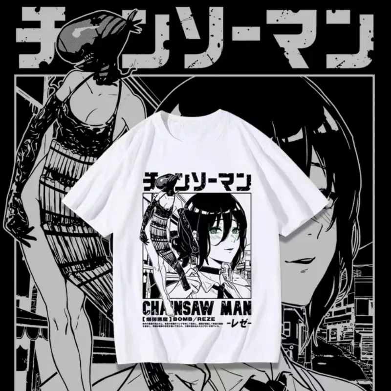 Anime T-shirt Women's Chain Saw Men's Manga Pattern Cotton Short Sleeve T-shirt Loose Women's Top Summer Casual Street Wear
Anime T-shirt Women's Chain Saw Men's Manga Pattern Cotton Short Sleeve T-shirt Loose Women's Top Summer Casual Street Wear