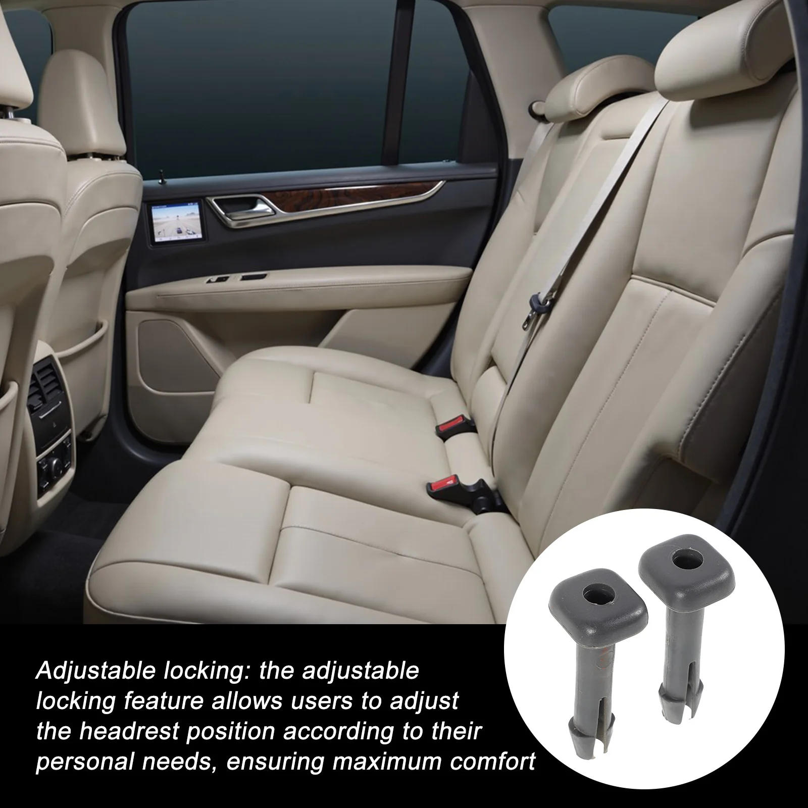 2pcs Seat Headrest Guide Inserts 12.7mm Adjustable Locking Plastic Car Accessories Comfort Support Compatible for Truck
2pcs Seat Headrest Guide Inserts 12.7mm Adjustable Locking Plastic Car Accessories Comfort Support Compatible for Truck