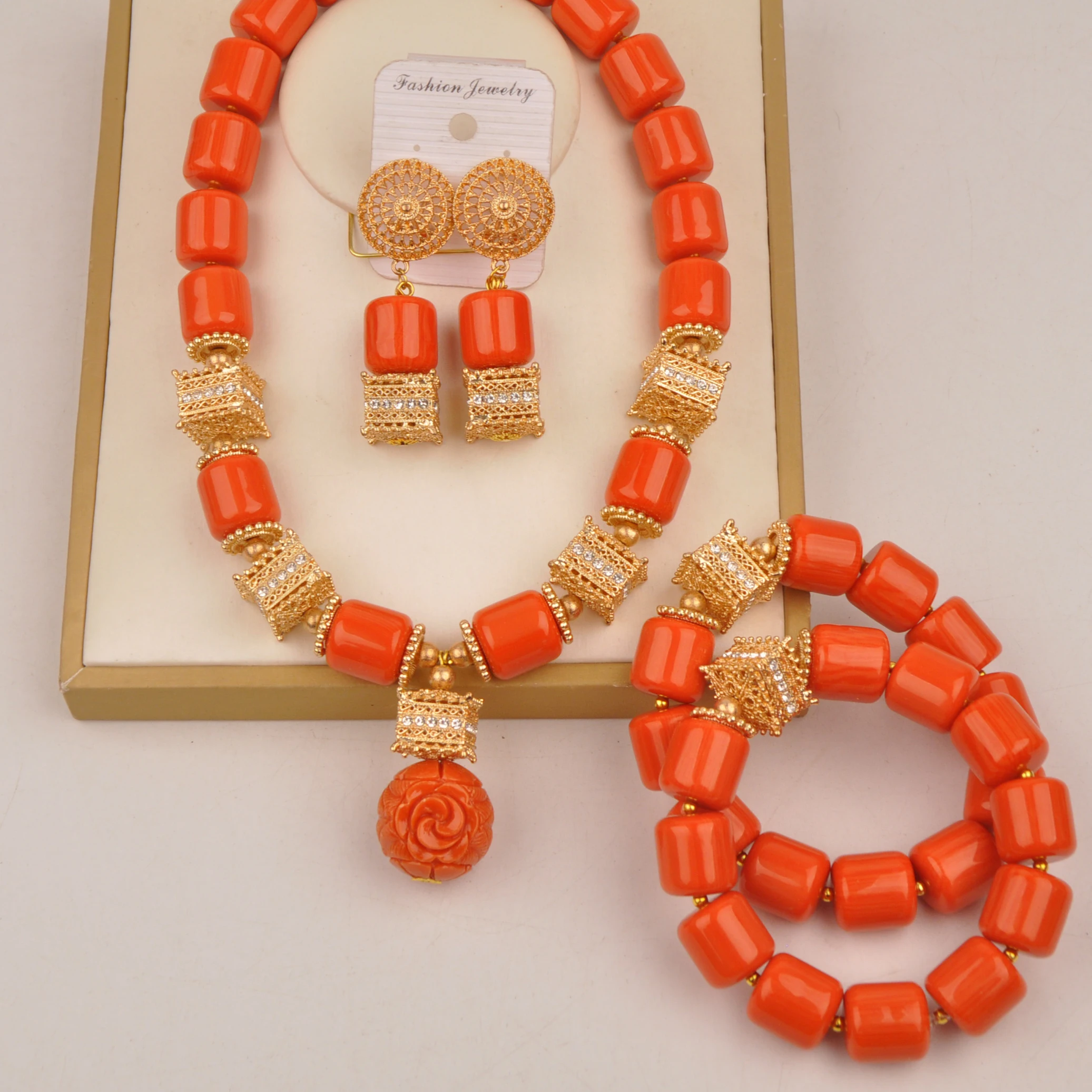 Новые африканские свадебные украшения, оранжевое ожерелье с имитацией коралла, нигерийский модный женский комплект украшений XIN-225 
Новые африканские свадебные украшения, оранжевое ожерелье с имитацией коралла, нигерийский модный женский комплект украшений XIN-225