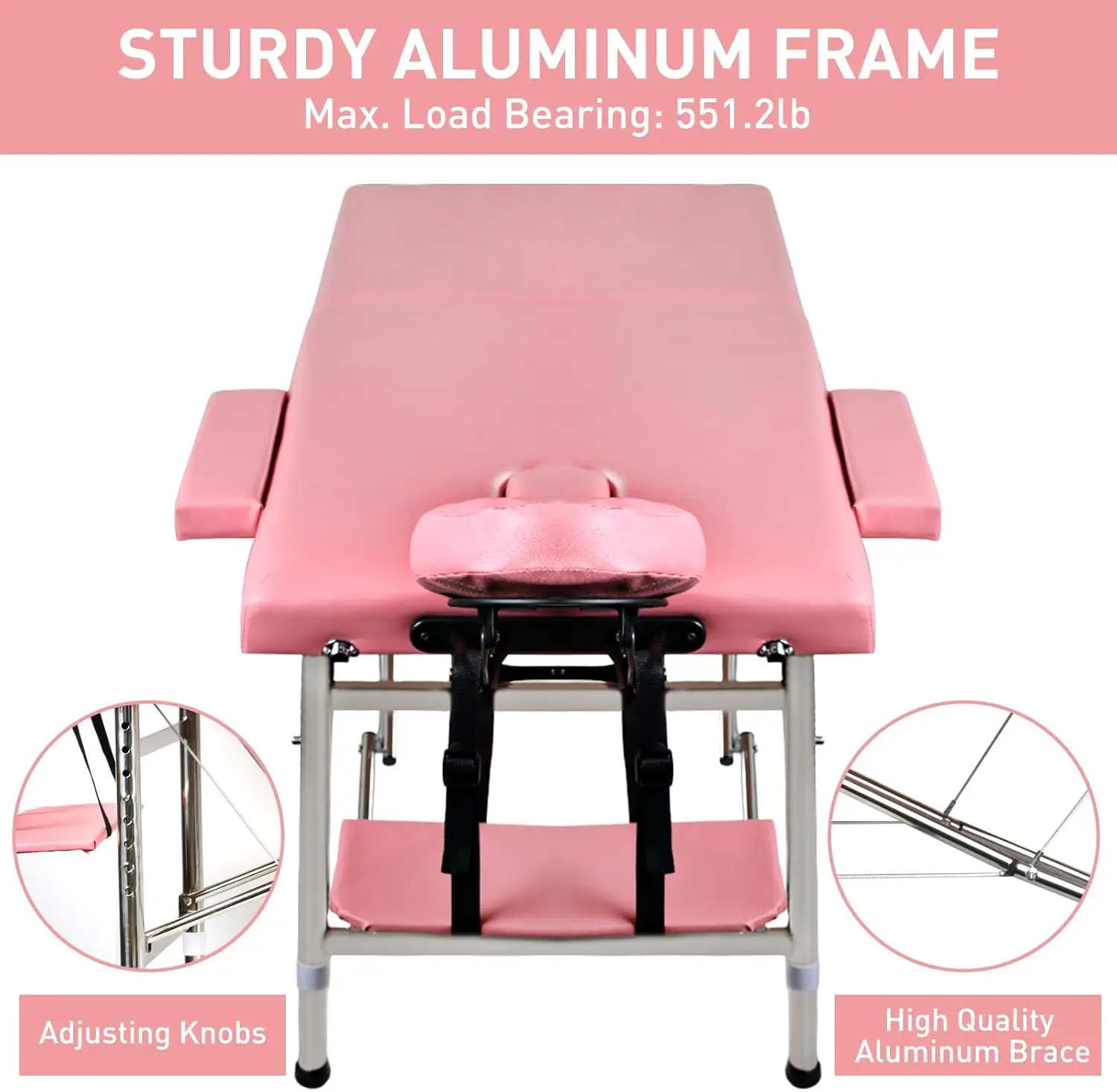 Massage Tables Portable 24" Wide Adjustable Folding Massage Bed, Lightweight Aluminum Esthetician Bed for Client,Tattoo Table
Massage Tables Portable 24" Wide Adjustable Folding Massage Bed, Lightweight Aluminum Esthetician Bed for Client,Tattoo Table