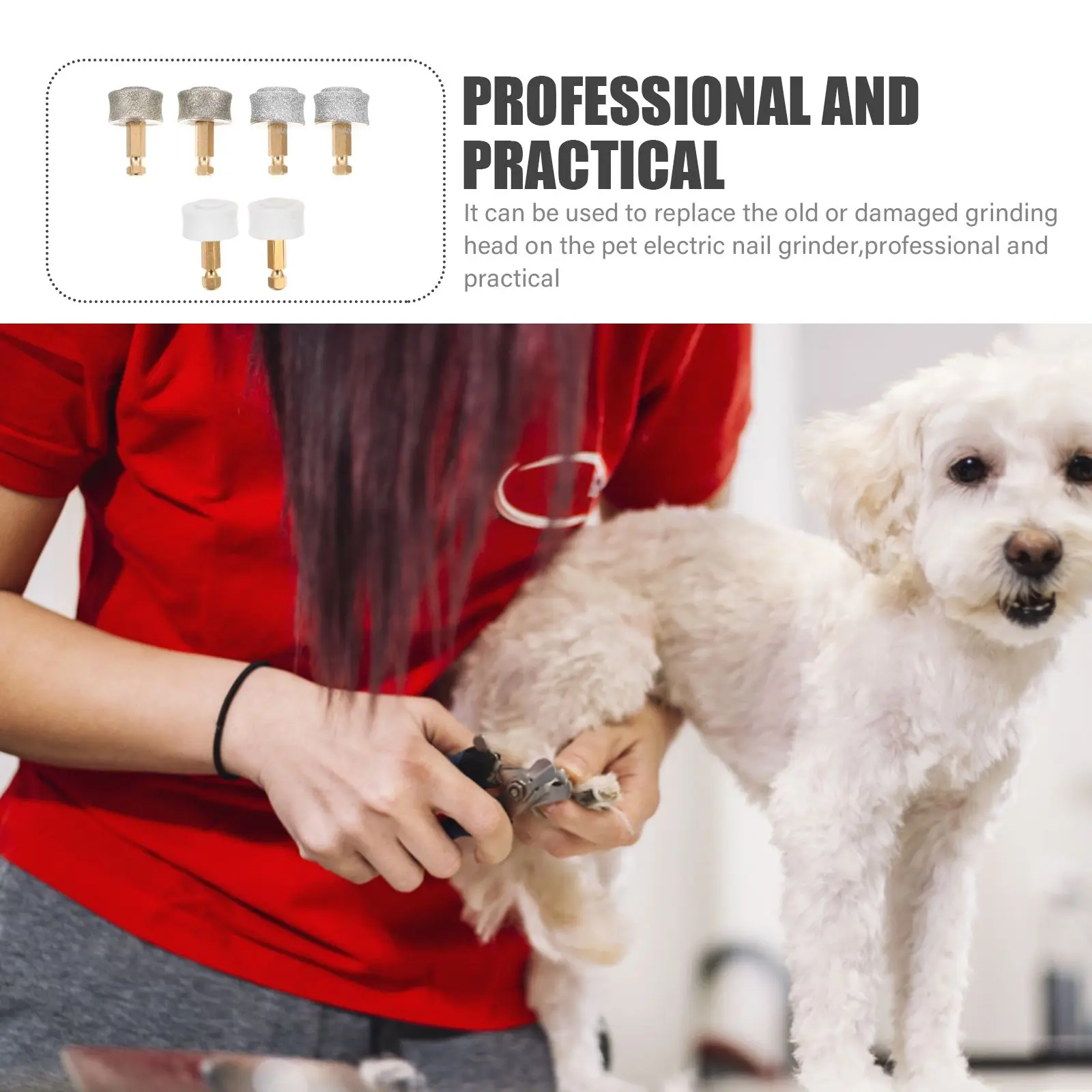6 Pcs Electric Nail Grinder for Dogs Durable Pet Grinding Wheel Fine Sanding Head Trimmer Puppy Cat Dog Nail Grooming Tool
6 Pcs Electric Nail Grinder for Dogs Durable Pet Grinding Wheel Fine Sanding Head Trimmer Puppy Cat Dog Nail Grooming Tool