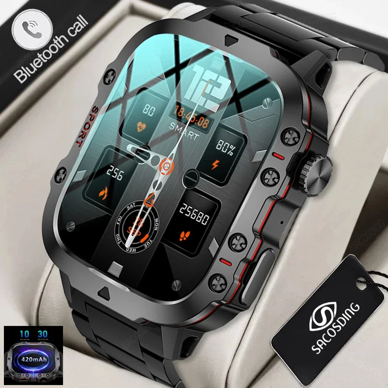 2024 New Military Smart Watch Mens IP68 5ATM Outdoor Sports Fitness Tracker 24H Health Monitor 1.96 inch Smartwatch For Xiaomi
2024 New Military Smart Watch Mens IP68 5ATM Outdoor Sports Fitness Tracker 24H Health Monitor 1.96 inch Smartwatch For Xiaomi