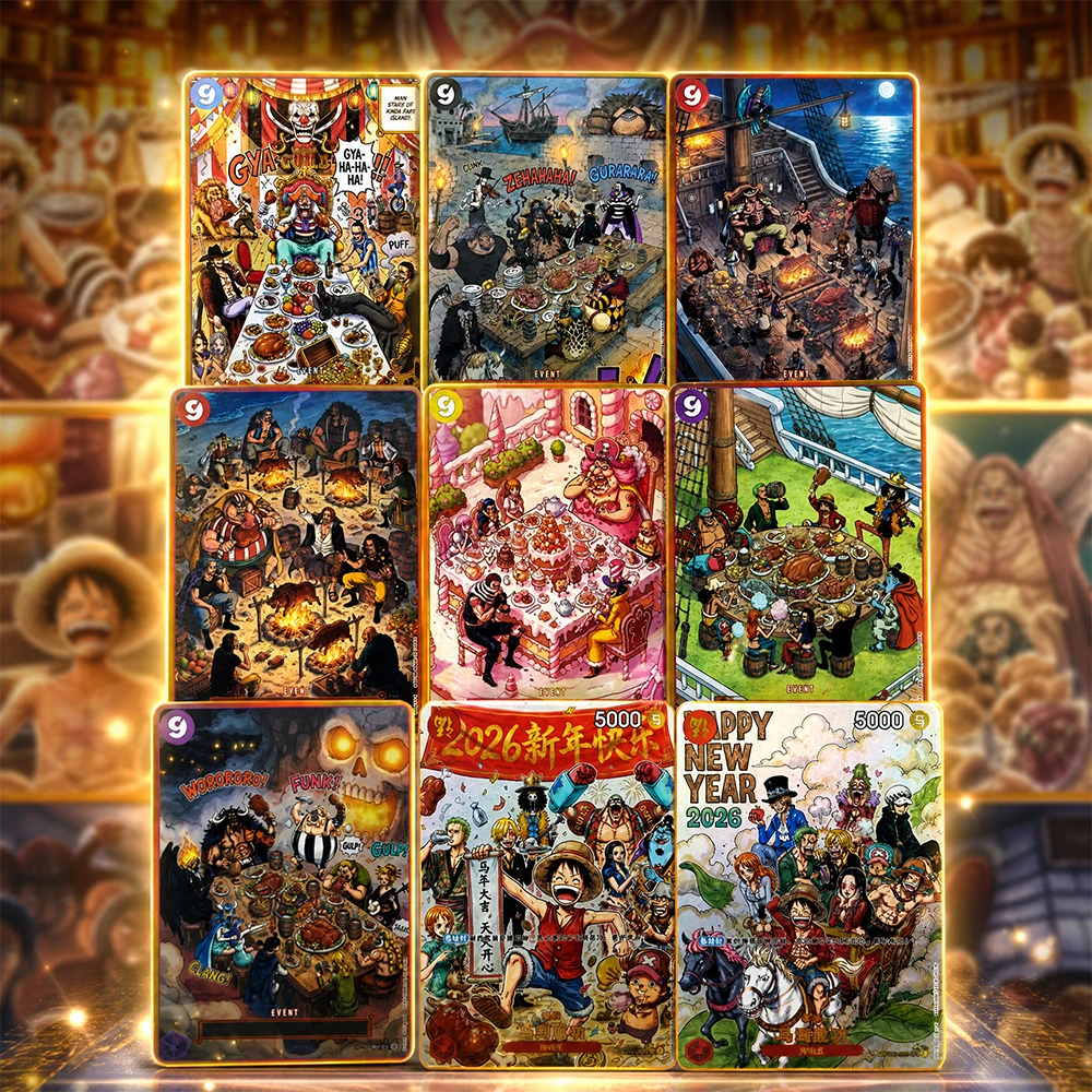Anime OPCG Collectible Cards Pirate Adventure Series 9PCS Feast & New Year Celebration Alternate Art Holo Foil Collectible Cards
Anime OPCG Collectible Cards Pirate Adventure Series 9PCS Feast & New Year Celebration Alternate Art Holo Foil Collectible Cards