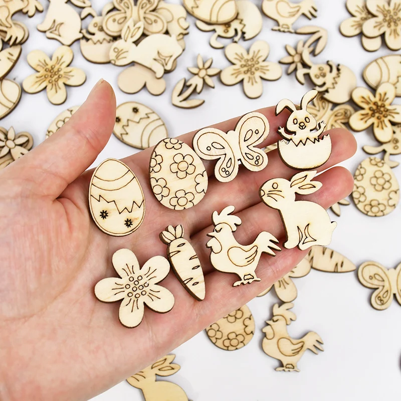50pcs Easter Natural Wooden Chip Cartoon Rabbit Eggs Slices Blank Unfinished Wood Craft Happy Easter Hanging Pendants Decoration
50pcs Easter Natural Wooden Chip Cartoon Rabbit Eggs Slices Blank Unfinished Wood Craft Happy Easter Hanging Pendants Decoration