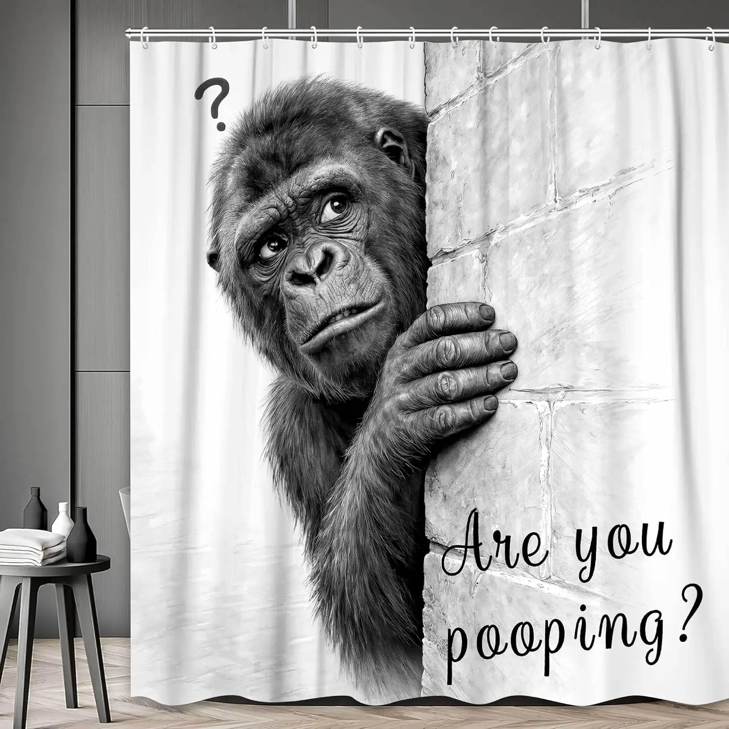 Funny Gorilla Novelty Shower Curtain Bathroom Decor Accessory Gag Gift for Unique Bathroom Shower Liner Home Accent
Funny Gorilla Novelty Shower Curtain Bathroom Decor Accessory Gag Gift for Unique Bathroom Shower Liner Home Accent