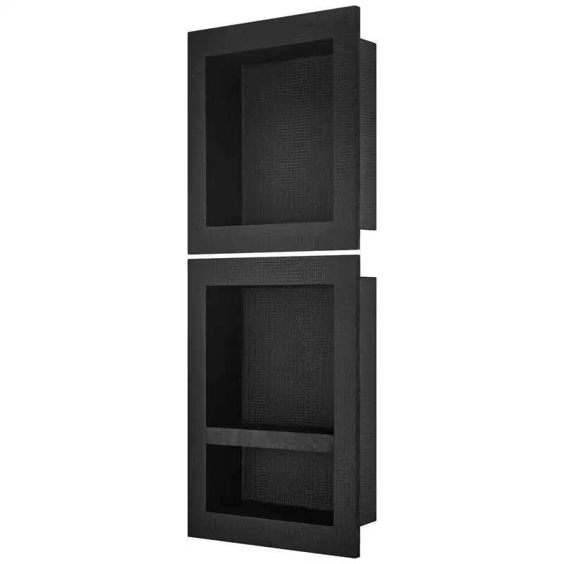 Wall Inserted Storage Cubby 16" x 16" & 16" x 20" For Shower Bathroom Renovation Home Improvement, Triple Shelf Organizer Square Corners Recessed Sealed Structure Modern Matte Black Finish
Wall Inserted Storage Cubby 16" x 16" & 16" x 20" For Shower Bathroom Renovation Home Improvement, Triple Shelf Organizer Square Corners Recessed Sealed Structure Modern Matte Black Finish