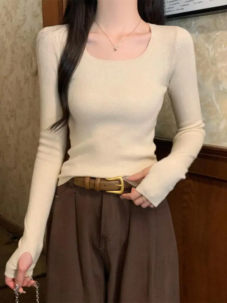 Autumn Winter Women Solid Elegant Long Sleeves Sweater Korean Version Ladies Round Neck Vacation Short Knitted Tops Simplicity
Autumn Winter Women Solid Elegant Long Sleeves Sweater Korean Version Ladies Round Neck Vacation Short Knitted Tops Simplicity