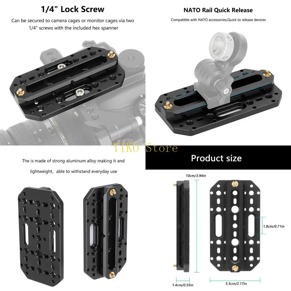 K32C Aluminum 1/4Inch Thread Quick Release Safety Clamp Slider
K32C Aluminum 1/4Inch Thread Quick Release Safety Clamp Slider