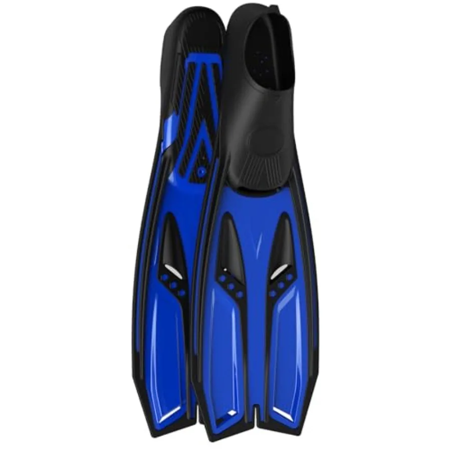 Snorkeling fins with full-foot pocket, durable long blade, black color, ideal for snorkeling, diving, and freediving adults
Snorkeling fins with full-foot pocket, durable long blade, black color, ideal for snorkeling, diving, and freediving adults