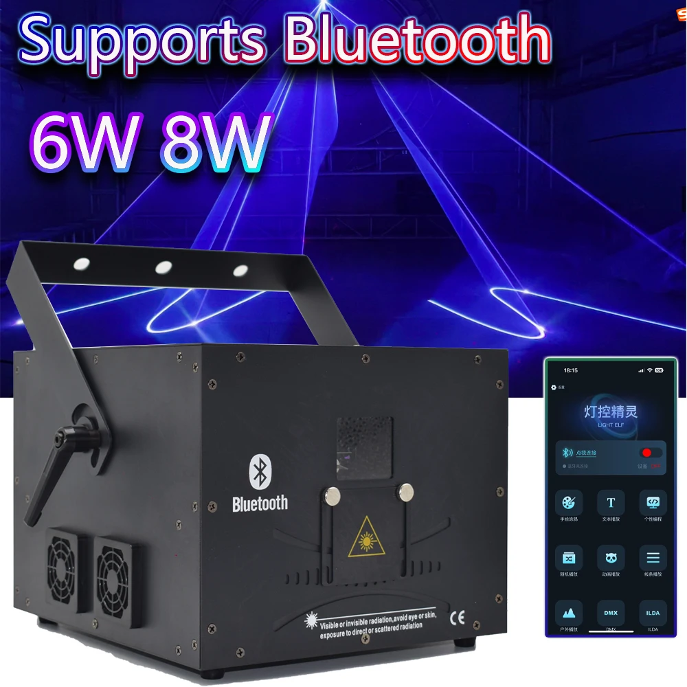 8 Вт/6 Вт полноцветный RGB анимационный сканер луча сценический лазерный проектор свет Bluetooth управление DJ дискотека клуб вечеринка танцевальная свадьба
8 Вт/6 Вт полноцветный RGB анимационный сканер луча сценический лазерный проектор свет Bluetooth управление DJ дискотека клуб вечеринка танцевальная свадьба