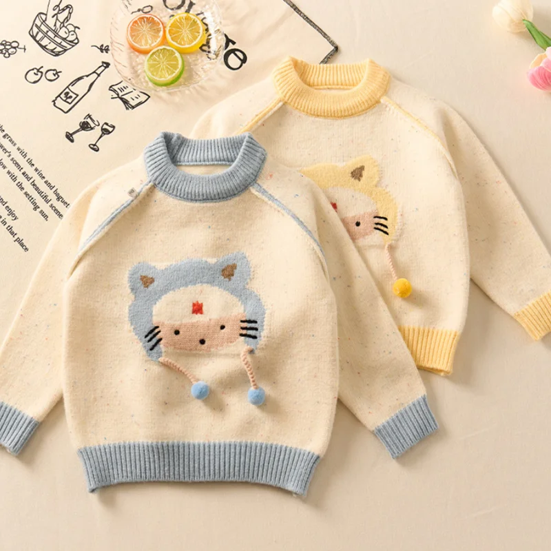 Girls Sweaters Autumn Winter Children Woolen Jersey Clothing Tops For Baby Boys Outerwear Pullover Sweater Kids Knitted Outfits
Girls Sweaters Autumn Winter Children Woolen Jersey Clothing Tops For Baby Boys Outerwear Pullover Sweater Kids Knitted Outfits