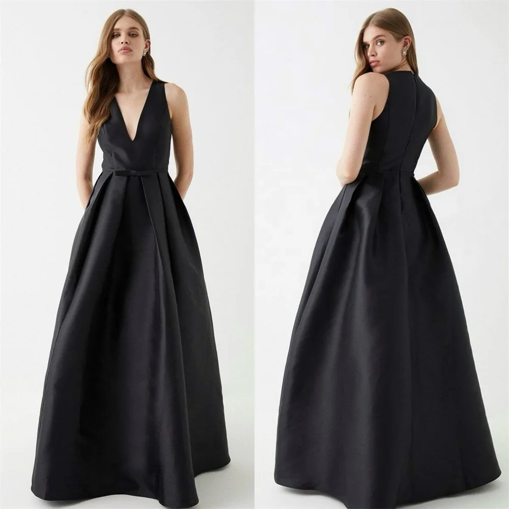 Customized Sizes Available Simple Bow Pleat A-line V-neck Long Dresses Bespoke Occasion Dresses Modern Style Exquisite Classic
Customized Sizes Available Simple Bow Pleat A-line V-neck Long Dresses Bespoke Occasion Dresses Modern Style Exquisite Classic