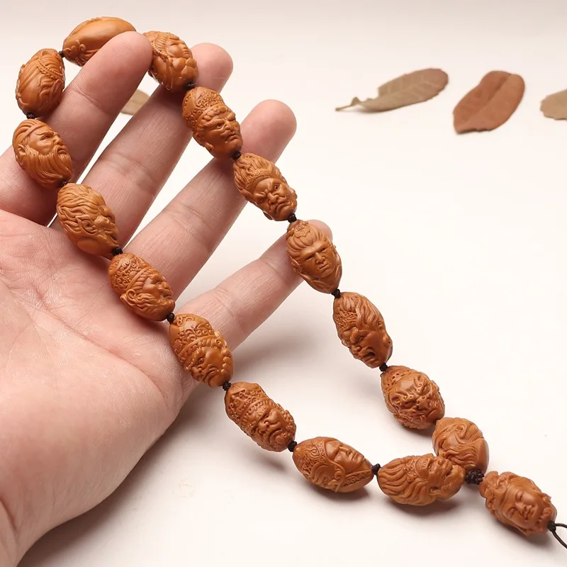 Natural Olive Pit Carved Beaded Necklace Mythological Gods Figures Heng Ha Er Jiang Wei Tuo Wen Taishi Wenwan Gifts
Natural Olive Pit Carved Beaded Necklace Mythological Gods Figures Heng Ha Er Jiang Wei Tuo Wen Taishi Wenwan Gifts