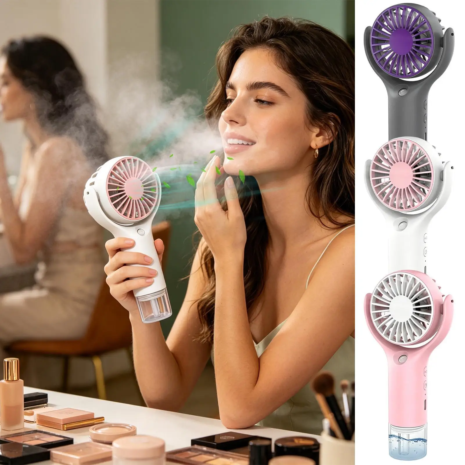Portable Water Mist Fan Mini Handheld Fan USB Charging Spray Fans Portable Personal Hand Held Small Cooling Fan for Outdoor
Portable Water Mist Fan Mini Handheld Fan USB Charging Spray Fans Portable Personal Hand Held Small Cooling Fan for Outdoor