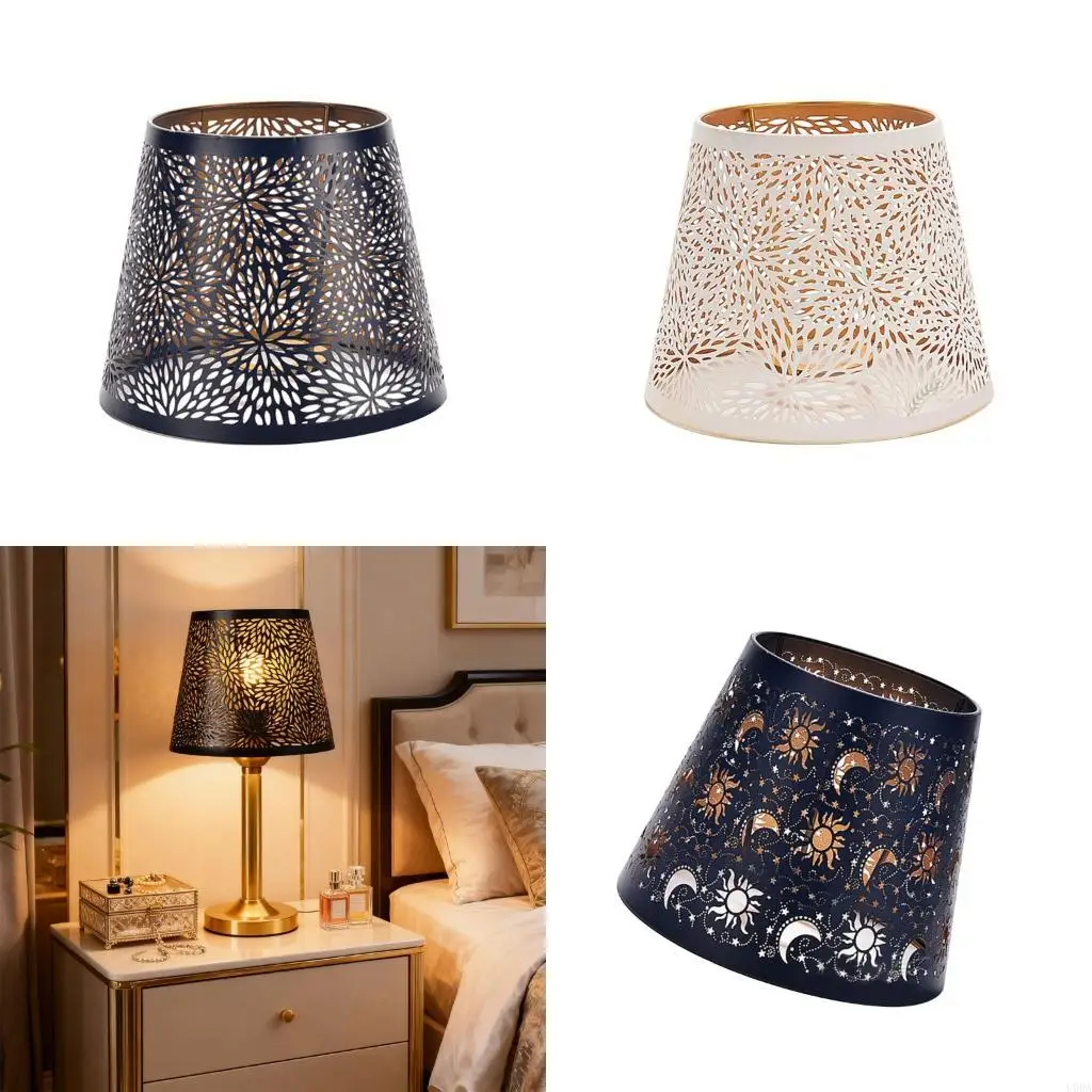 Intricately Constructed Net Pattern Ceiling Lightshield Enhances Artistic Wall Shade Display