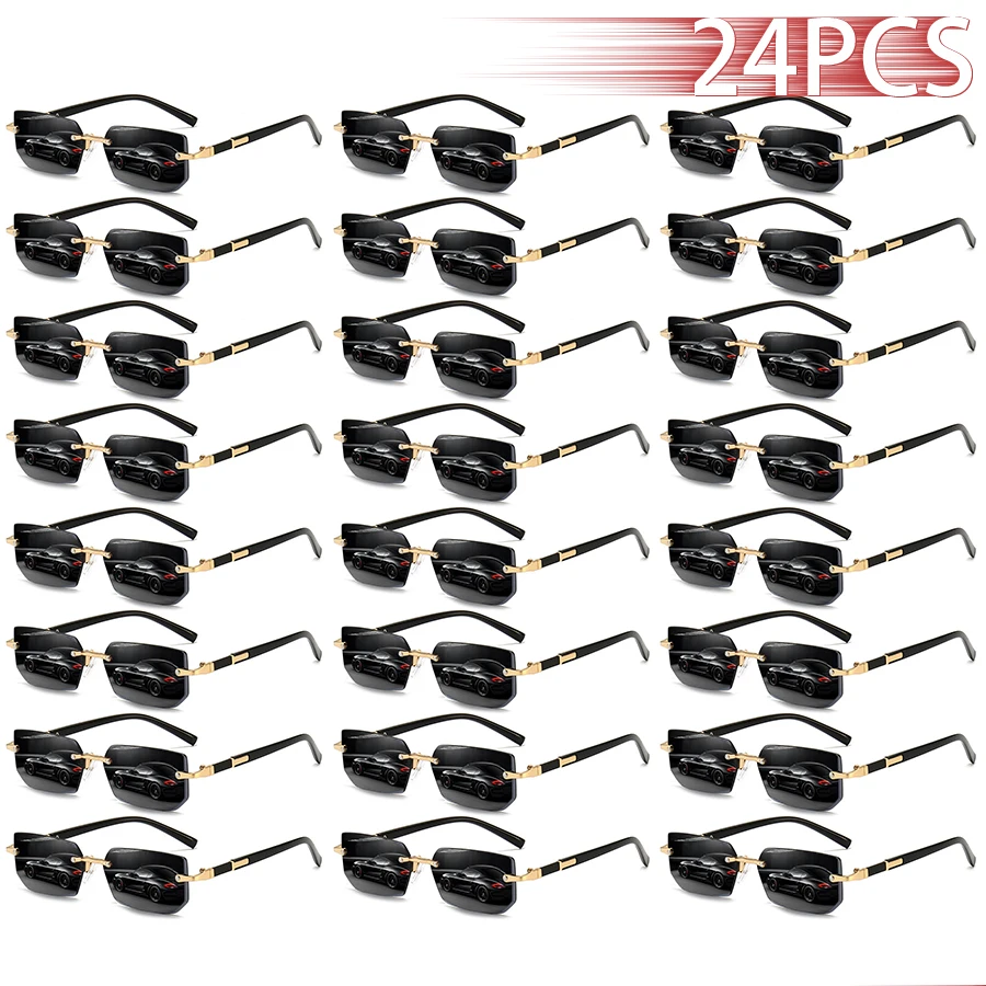 24PCS Unisex Luxury Fashion Sunglasses Rimless Rectangle Gradient Lens Colored Meta Frame Glasses for Women And Men
24PCS Unisex Luxury Fashion Sunglasses Rimless Rectangle Gradient Lens Colored Meta Frame Glasses for Women And Men