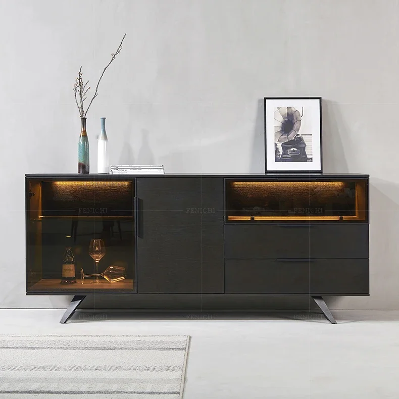 Italian Solid Wood Glass Sideboard Cabinet with LED Light Wine Cabinet Modern Minimalist Living Room Locker
Italian Solid Wood Glass Sideboard Cabinet with LED Light Wine Cabinet Modern Minimalist Living Room Locker