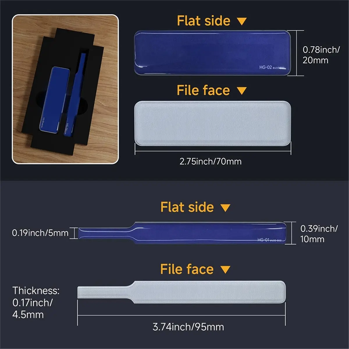 Hobby Model Polishing Tools, 2 PCS Glass Files 600-800 Grits, Non-Slip Grip for Scale Models, 3D Resin Parts
Hobby Model Polishing Tools, 2 PCS Glass Files 600-800 Grits, Non-Slip Grip for Scale Models, 3D Resin Parts