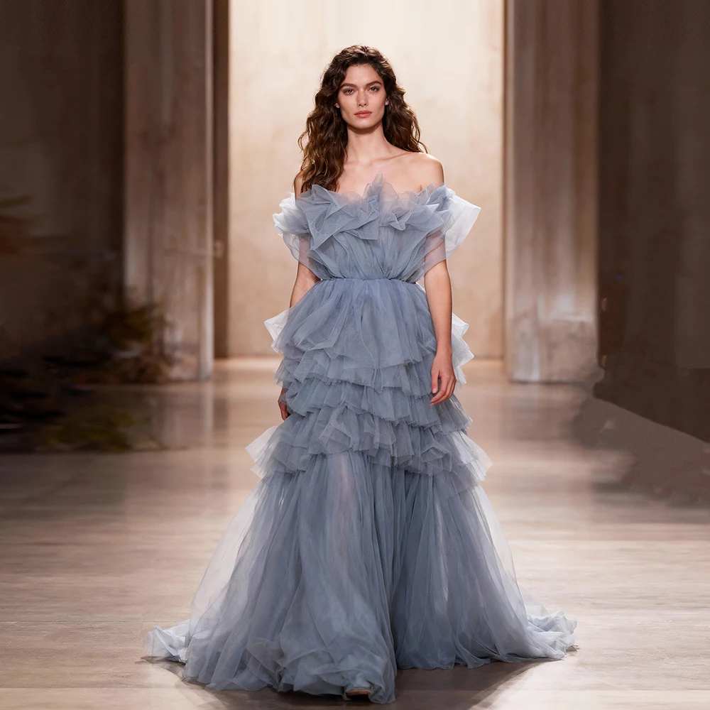 Pleated Tulle Woman Ceremony Dress for Photo Shoot Ruffled Strapless Wedding Dresses for Parties Photography Dresses YW231120
Pleated Tulle Woman Ceremony Dress for Photo Shoot Ruffled Strapless Wedding Dresses for Parties Photography Dresses YW231120