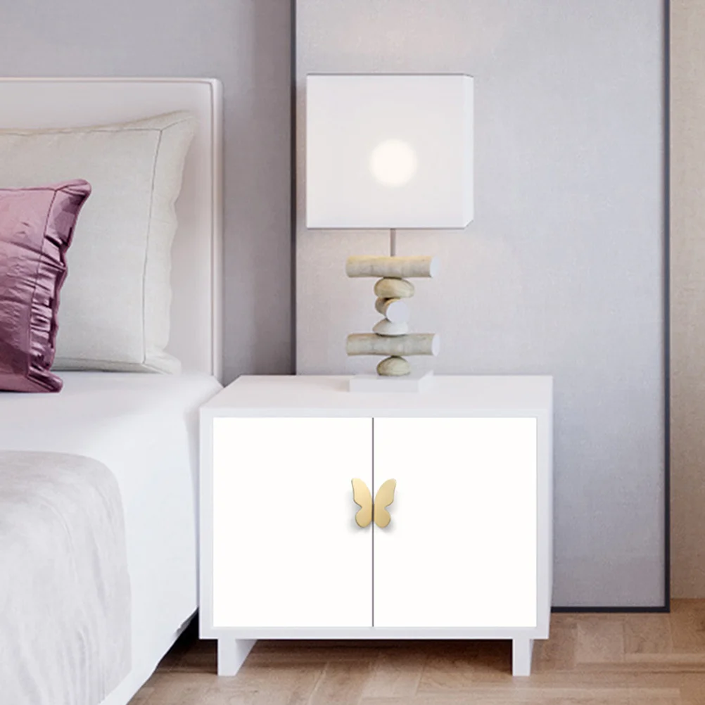 1Pair Durable Butterfly Cabinet Pull Handle Brass Material Drawer Wardrobe Shoe Cabinet Decorative Furniture Accessory Golden
1Pair Durable Butterfly Cabinet Pull Handle Brass Material Drawer Wardrobe Shoe Cabinet Decorative Furniture Accessory Golden