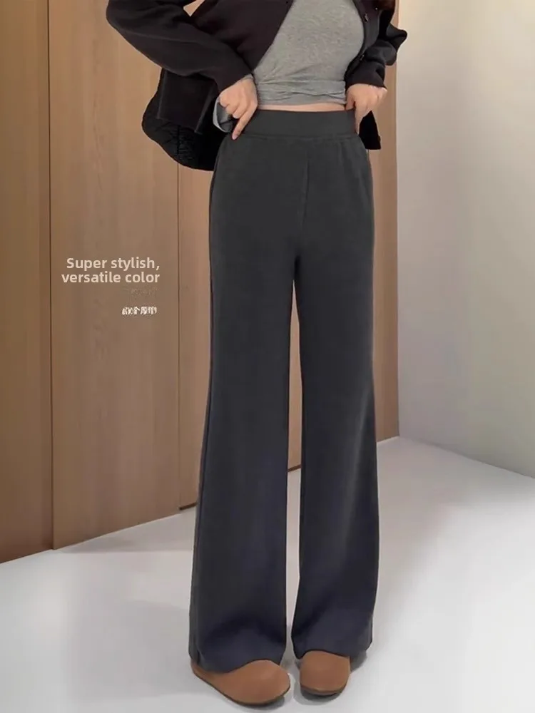 High Waist Wide Leg Casual Pants for Women Elegant Style Pear Shape Body plus Size Straight Cut Slimming Floor Length Trousers
High Waist Wide Leg Casual Pants for Women Elegant Style Pear Shape Body plus Size Straight Cut Slimming Floor Length Trousers