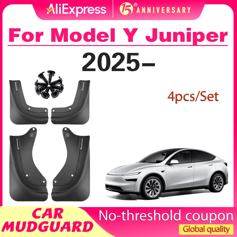 For Tesla Model Y Juniper 2025 Mudguards Mud Flaps Anti-Snow Anti-Sand Splash Front Rear Mudflaps Guard Auto Accessories 4pcs
For Tesla Model Y Juniper 2025 Mudguards Mud Flaps Anti-Snow Anti-Sand Splash Front Rear Mudflaps Guard Auto Accessories 4pcs
