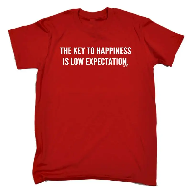The Key To Happiness Is Low Expectation Mens Funny Novelty Top T Shirt
The Key To Happiness Is Low Expectation Mens Funny Novelty Top T Shirt