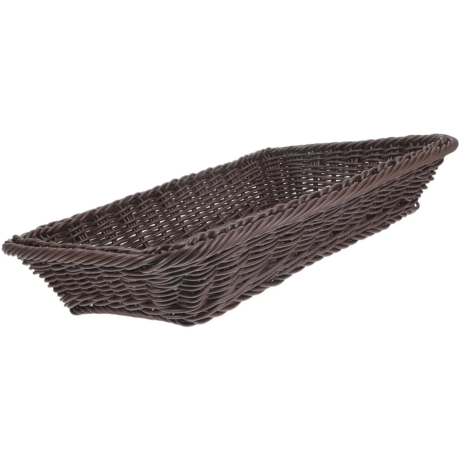 Simulation Rattan Woven Basket Storage Bread Snack Small Desktop Organizer Handmade Plastic Material Kitchen Barware Set
Simulation Rattan Woven Basket Storage Bread Snack Small Desktop Organizer Handmade Plastic Material Kitchen Barware Set
