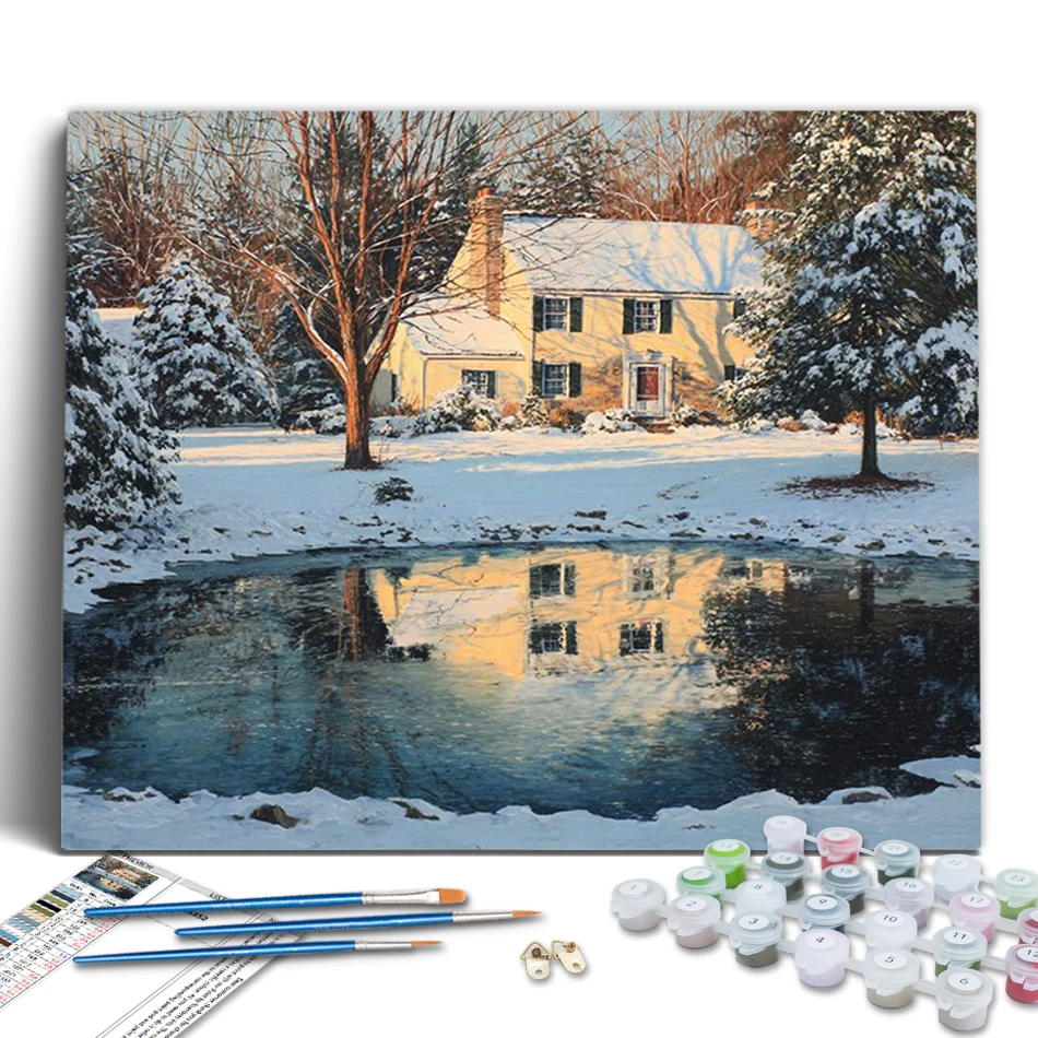 RUOPOTY Paint By Numbers Framed Wall Art Modern Picture Drawing Landscape Winter house Paintings On Number Draw Home Decoration
RUOPOTY Paint By Numbers Framed Wall Art Modern Picture Drawing Landscape Winter house Paintings On Number Draw Home Decoration