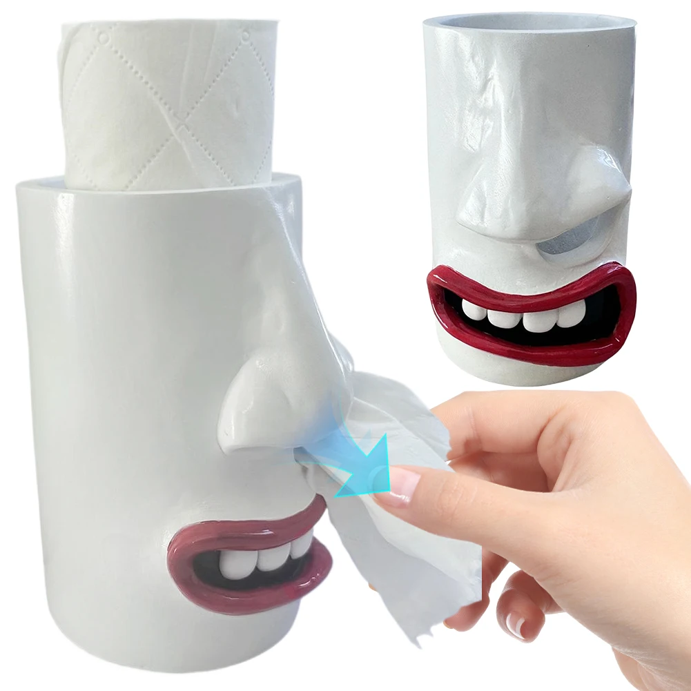 Funny Face Tissue Holder Novelty Tissue Dispenser Night Stand Face Tissue Organizer Roll Paper Holder for Living Room Dresser
Funny Face Tissue Holder Novelty Tissue Dispenser Night Stand Face Tissue Organizer Roll Paper Holder for Living Room Dresser