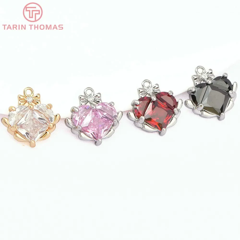 (8570) 2PCS 14x14.5MM 24K Gold Color Brass with Zircon Heart Shaped Pendants High Quality DIY Jewelry Making Findings Wholesales
(8570) 2PCS 14x14.5MM 24K Gold Color Brass with Zircon Heart Shaped Pendants High Quality DIY Jewelry Making Findings Wholesales