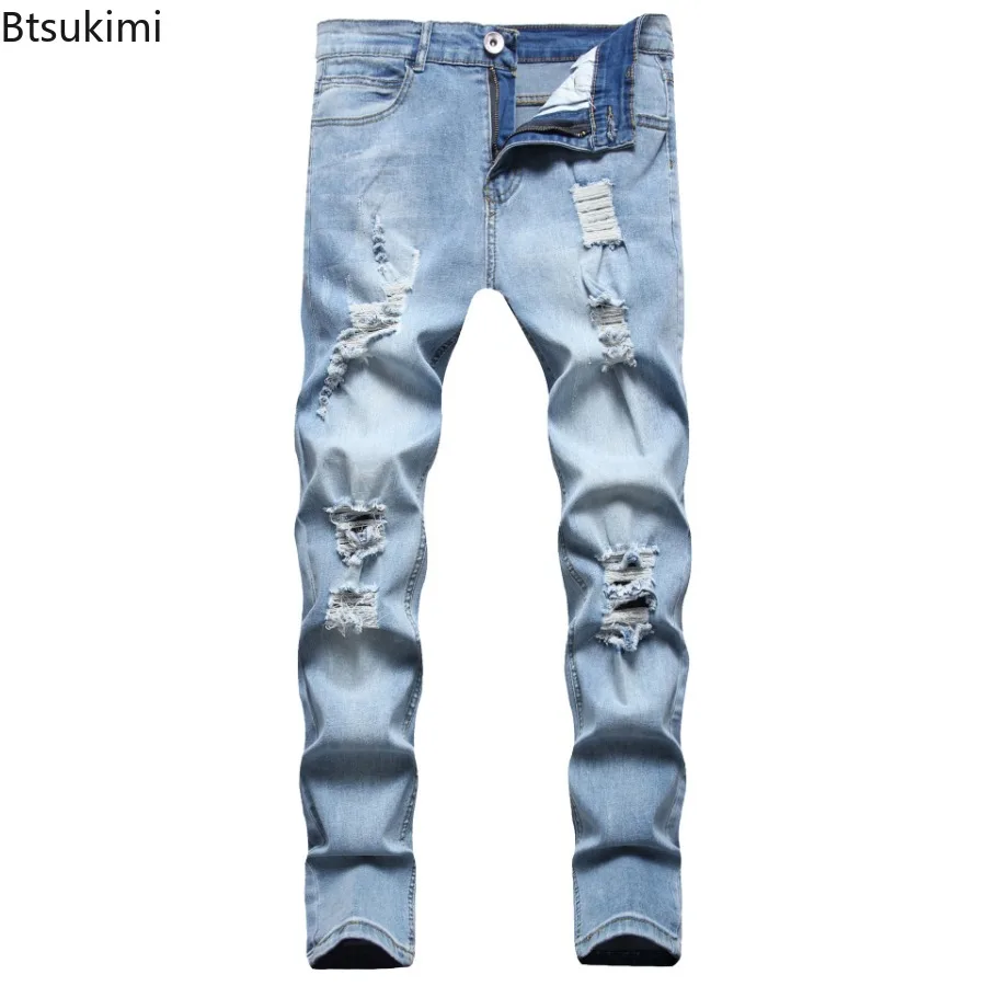 Men's Hole Distressed Slim Fit Pencil Pants Retro Hip Hop Pants Street Jeans Pants Fashion Zipper Pockets Casual Jeans Trousers
Men's Hole Distressed Slim Fit Pencil Pants Retro Hip Hop Pants Street Jeans Pants Fashion Zipper Pockets Casual Jeans Trousers