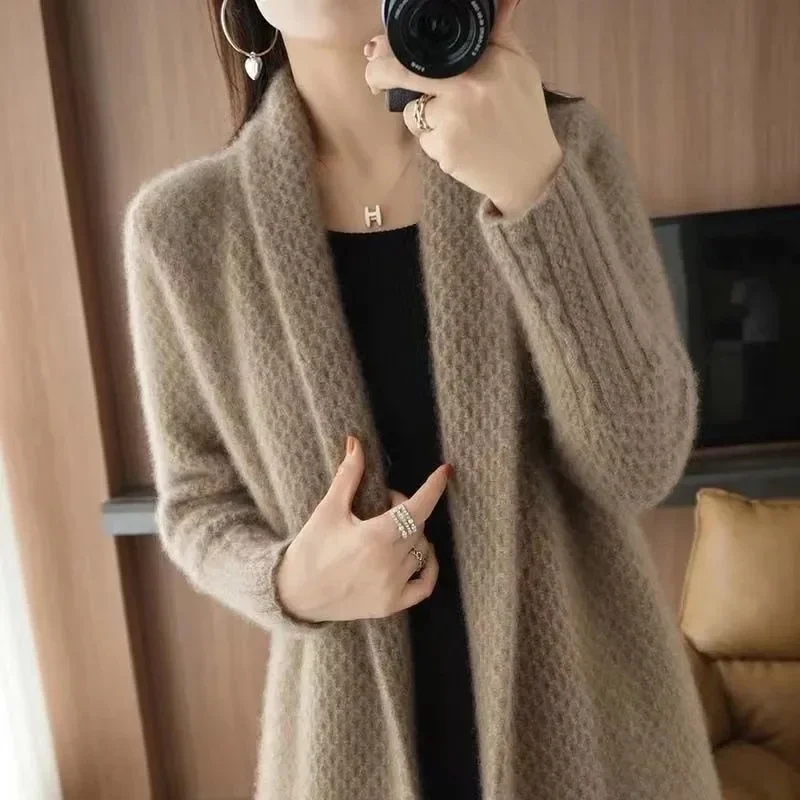 Fashion Cardigan Knitted Sweater Women Clothes Autumn Winter Long Sleeves Jacket Mid-Length Vintage Knitwear Female JJ174
Fashion Cardigan Knitted Sweater Women Clothes Autumn Winter Long Sleeves Jacket Mid-Length Vintage Knitwear Female JJ174