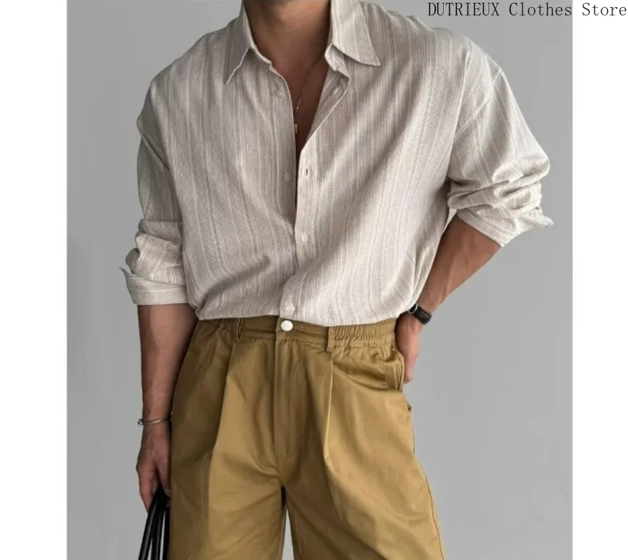 Retro and Mature Style Vacation Sun-protective Shirt, Men's Loose Striped Long-sleeved Shirt, Business and Casual Versatile Top
Retro and Mature Style Vacation Sun-protective Shirt, Men's Loose Striped Long-sleeved Shirt, Business and Casual Versatile Top