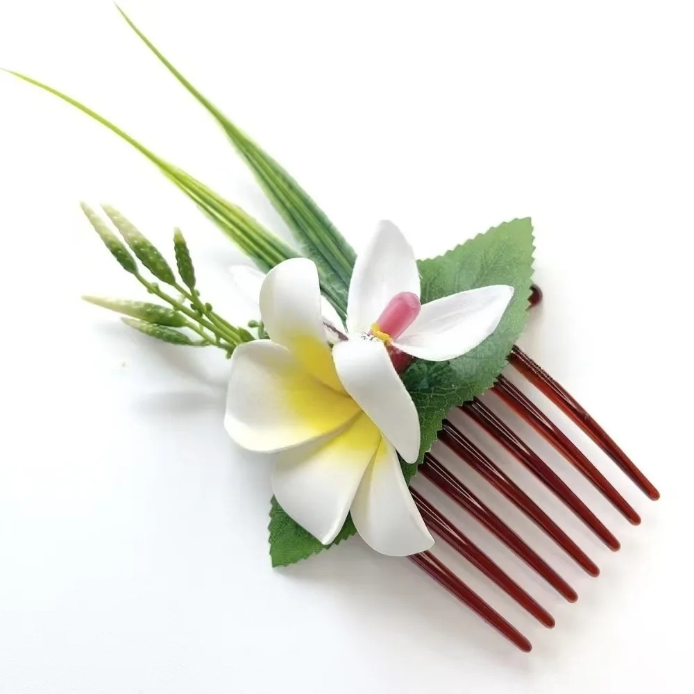 Sweet Plumeria Hair Comb Elegant Artificial Flower Side Clip Hair Clip Temperament Durable Bohemian Style Hair Clip Summer
Sweet Plumeria Hair Comb Elegant Artificial Flower Side Clip Hair Clip Temperament Durable Bohemian Style Hair Clip Summer