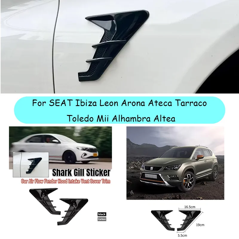 For SEAT 2PCS Carbon Fiber Car Air Flow Fender Hood Intake Vent Cover Trim Side Wing Shark Gill Ventilation Stickers
For SEAT 2PCS Carbon Fiber Car Air Flow Fender Hood Intake Vent Cover Trim Side Wing Shark Gill Ventilation Stickers