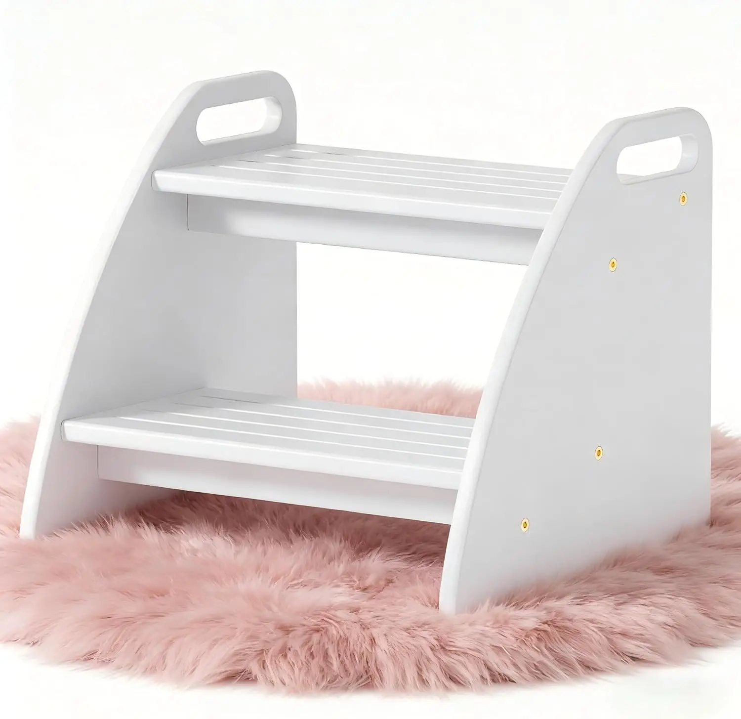 Bamboo 2 Step Stool 300lbs Capacity, Wooden Two Step Stool with Non-Slip Handles, Heavy Duty Stepping Stool for Bedside
Bamboo 2 Step Stool 300lbs Capacity, Wooden Two Step Stool with Non-Slip Handles, Heavy Duty Stepping Stool for Bedside