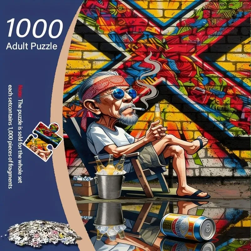 1000pcs Street-Art Elderly for Man Jigsaw Puzzle Suitable for Adults, Families, Couples - Stress-Relieving Portable Cardboard
1000pcs Street-Art Elderly for Man Jigsaw Puzzle Suitable for Adults, Families, Couples - Stress-Relieving Portable Cardboard