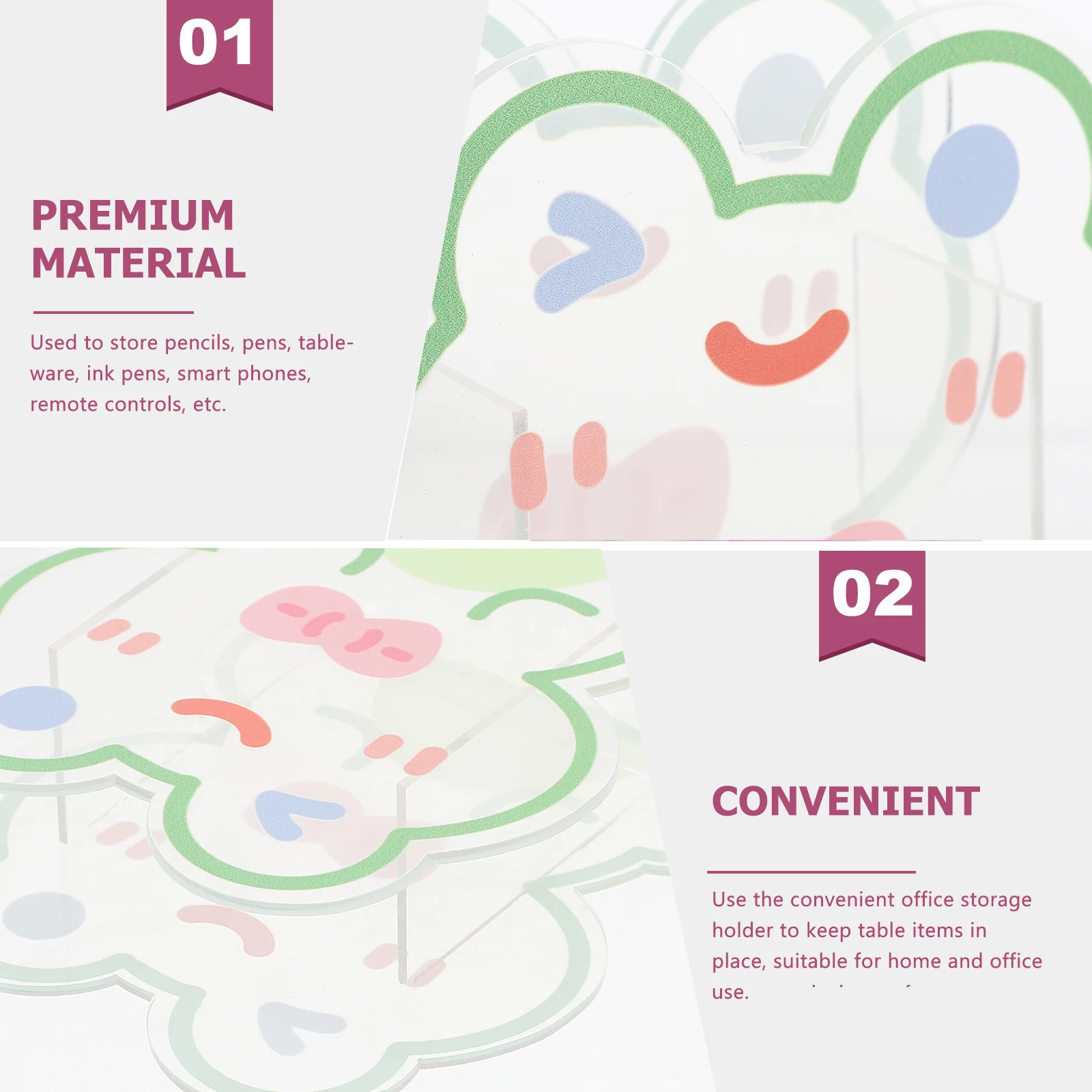 Adorable Animal Design Acrylic Pen Holder Clear Desk Organizer For Pencils Pens Phones Office Home Classroom Multi-Functional
Adorable Animal Design Acrylic Pen Holder Clear Desk Organizer For Pencils Pens Phones Office Home Classroom Multi-Functional