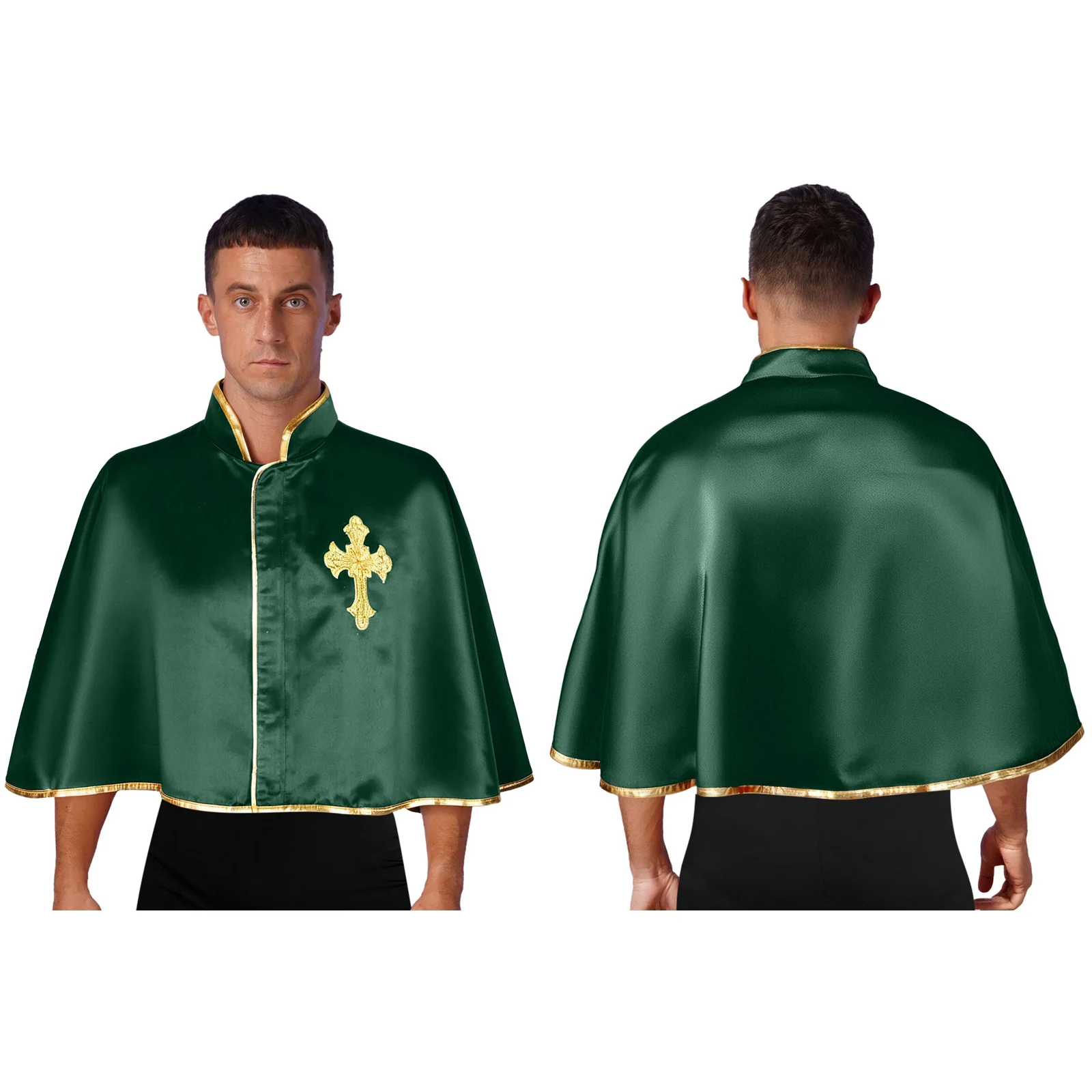Mens Ornate Clergy Shawl with Detailed Christian Cross Design And Front Zipper Perfect for Priests And Liturgical Dance Costumes
Mens Ornate Clergy Shawl with Detailed Christian Cross Design And Front Zipper Perfect for Priests And Liturgical Dance Costumes