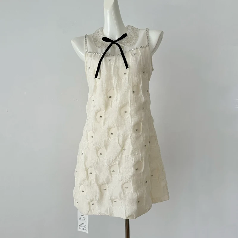 Luxury Fashion Women Mini Dress Summer Sleeveless Tank Dress Loose Casual Elegant Beaded Party Club Short Dress Female Vestidos
Luxury Fashion Women Mini Dress Summer Sleeveless Tank Dress Loose Casual Elegant Beaded Party Club Short Dress Female Vestidos