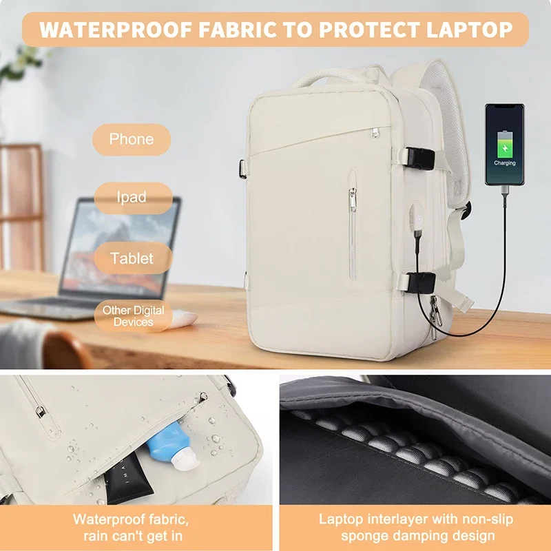 Travel Laptop Backpack, Extra Large 25-40L Expandable Carry On Backpack for Women Men, Water Resistant Luggage Laptop Backpacks
Travel Laptop Backpack, Extra Large 25-40L Expandable Carry On Backpack for Women Men, Water Resistant Luggage Laptop Backpacks