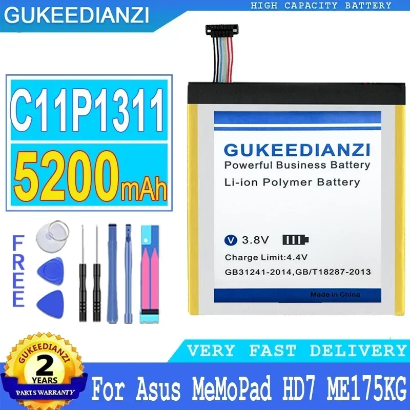 Сменный аккумулятор для планшета 5200 мАч для Asus MeMO Pad HD 7 ME175KG Dual SIM HD7 ME175, C11P1311
Сменный аккумулятор для планшета 5200 мАч для Asus MeMO Pad HD 7 ME175KG Dual SIM HD7 ME175, C11P1311
