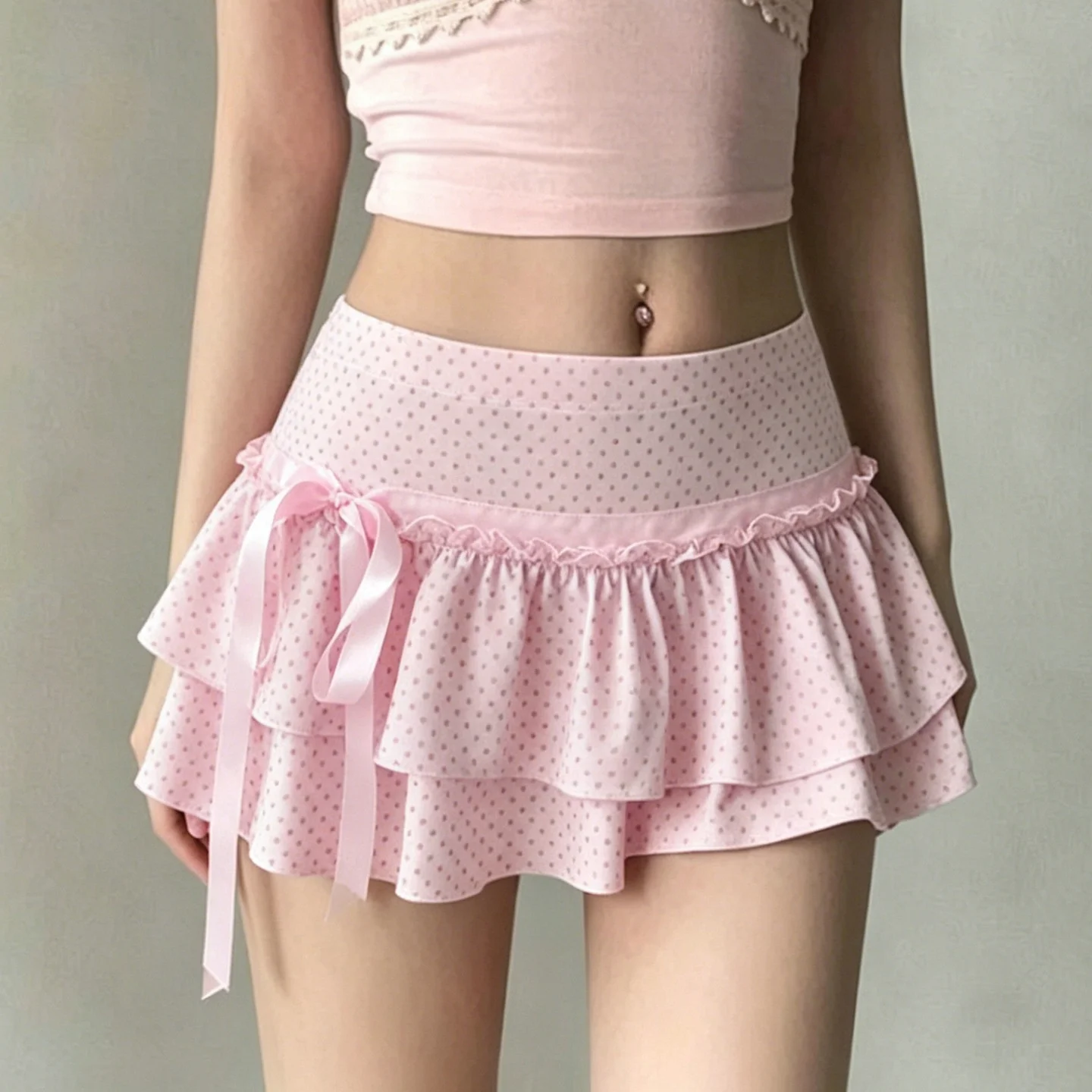Low-Waist Polka Dot Print Silk Ribbon Knot Cake Skirt Summer Slimming Short Bounce Youthful Versatile Print Skirt
Low-Waist Polka Dot Print Silk Ribbon Knot Cake Skirt Summer Slimming Short Bounce Youthful Versatile Print Skirt