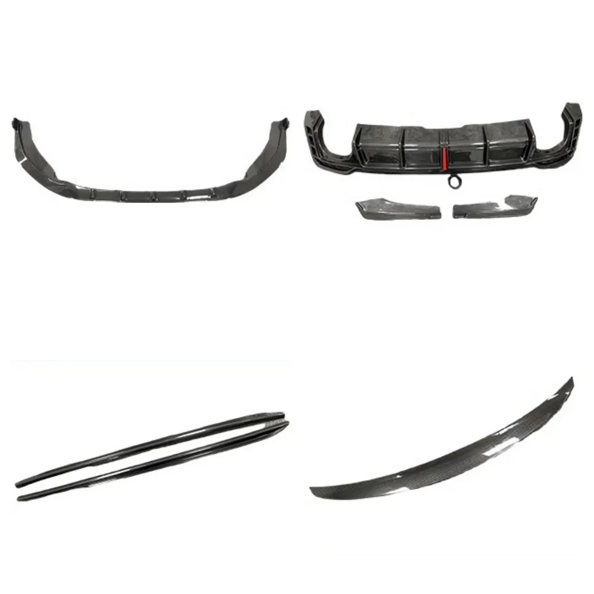 Carbon fiber Body kit for New style Audi RS5 20-22 modified With light rear lip Front lip Side skirt Tail wing Car Accessories 
Carbon fiber Body kit for New style Audi RS5 20-22 modified With light rear lip Front lip Side skirt Tail wing Car Accessories