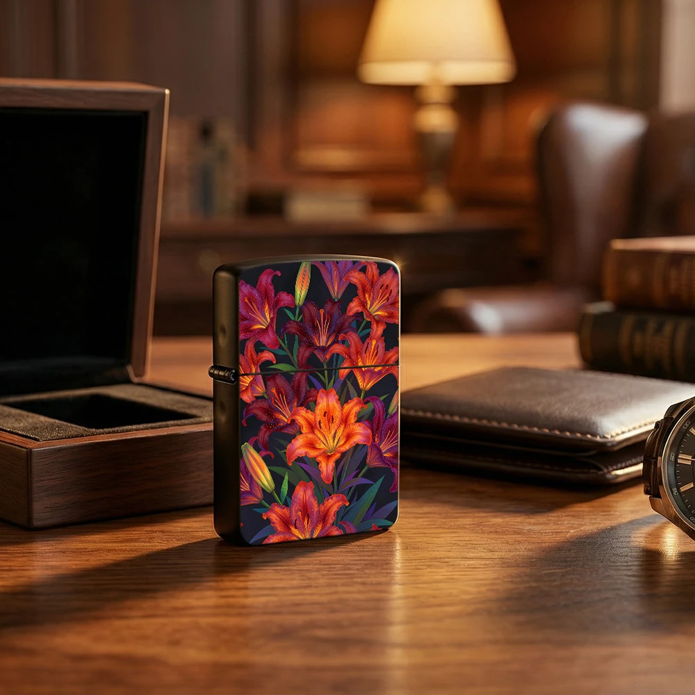 Flameless Lighter, Orange Purple Lily Flower Pattern, Gift for Men Women, Home Bar Decor
Flameless Lighter, Orange Purple Lily Flower Pattern, Gift for Men Women, Home Bar Decor