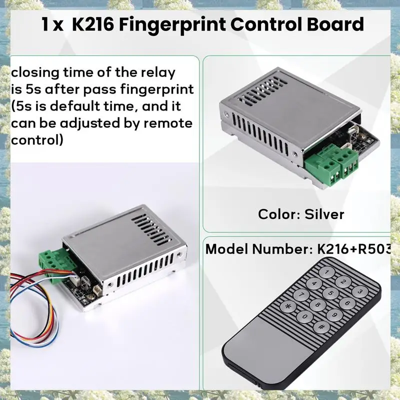 New-K216 Fingerprint Control Board+R503 Fingerprint Module Two-Color Ring Indicator Light Access Control
New-K216 Fingerprint Control Board+R503 Fingerprint Module Two-Color Ring Indicator Light Access Control