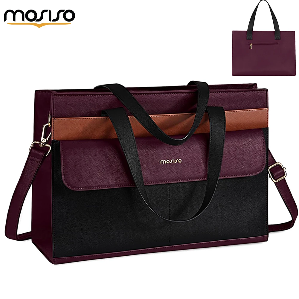 MOSISO сумка-тоут из искусственной кожи для женщин, профессиональная сумка с карманом и клатчем, водонепроницаемая сумка на плечо для офиса 
MOSISO сумка-тоут из искусственной кожи для женщин, профессиональная сумка с карманом и клатчем, водонепроницаемая сумка на плечо для офиса