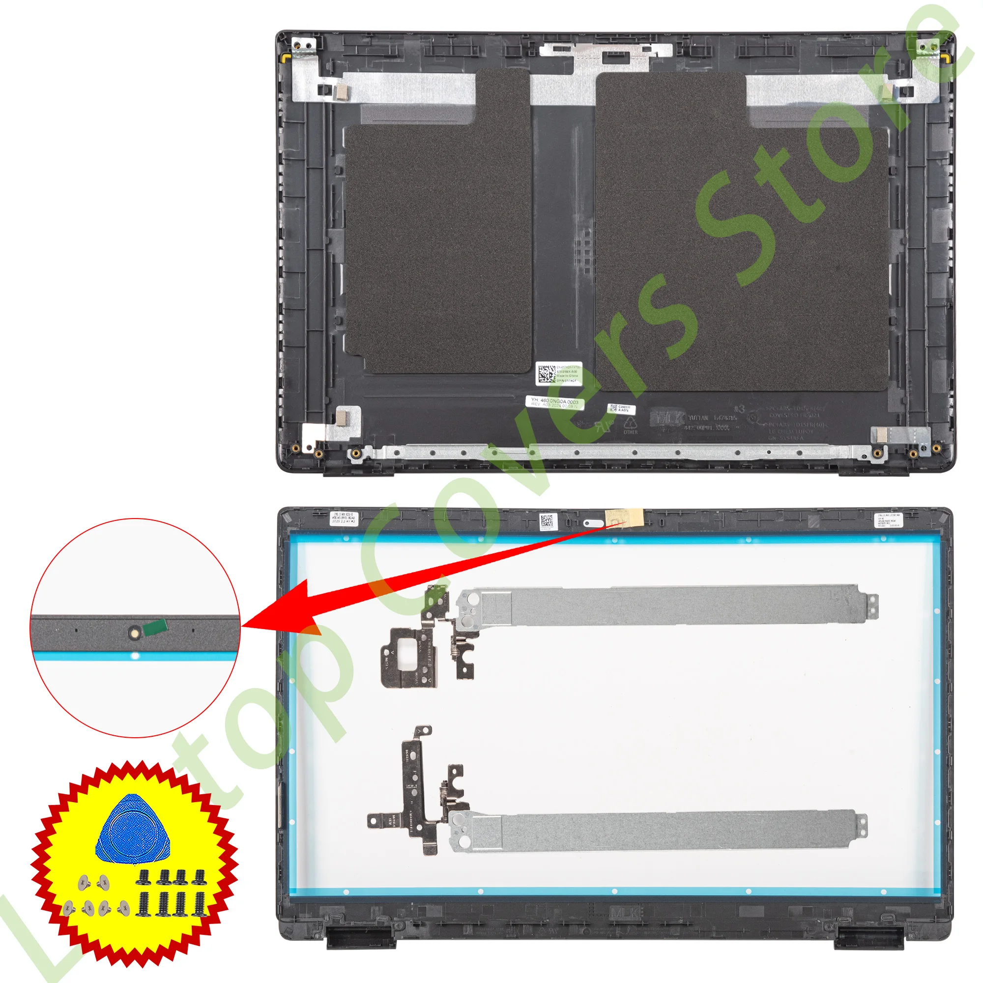 Новые детали для Latitude 3520 E3520, задняя крышка экрана, передняя рамка, лицевая панель 017XCF 0H5YMR 0X5CF4, петли 15,6 дюйма, черный пластиковый корпус
Новые детали для Latitude 3520 E3520, задняя крышка экрана, передняя рамка, лицевая панель 017XCF 0H5YMR 0X5CF4, петли 15,6 дюйма, черный пластиковый корпус